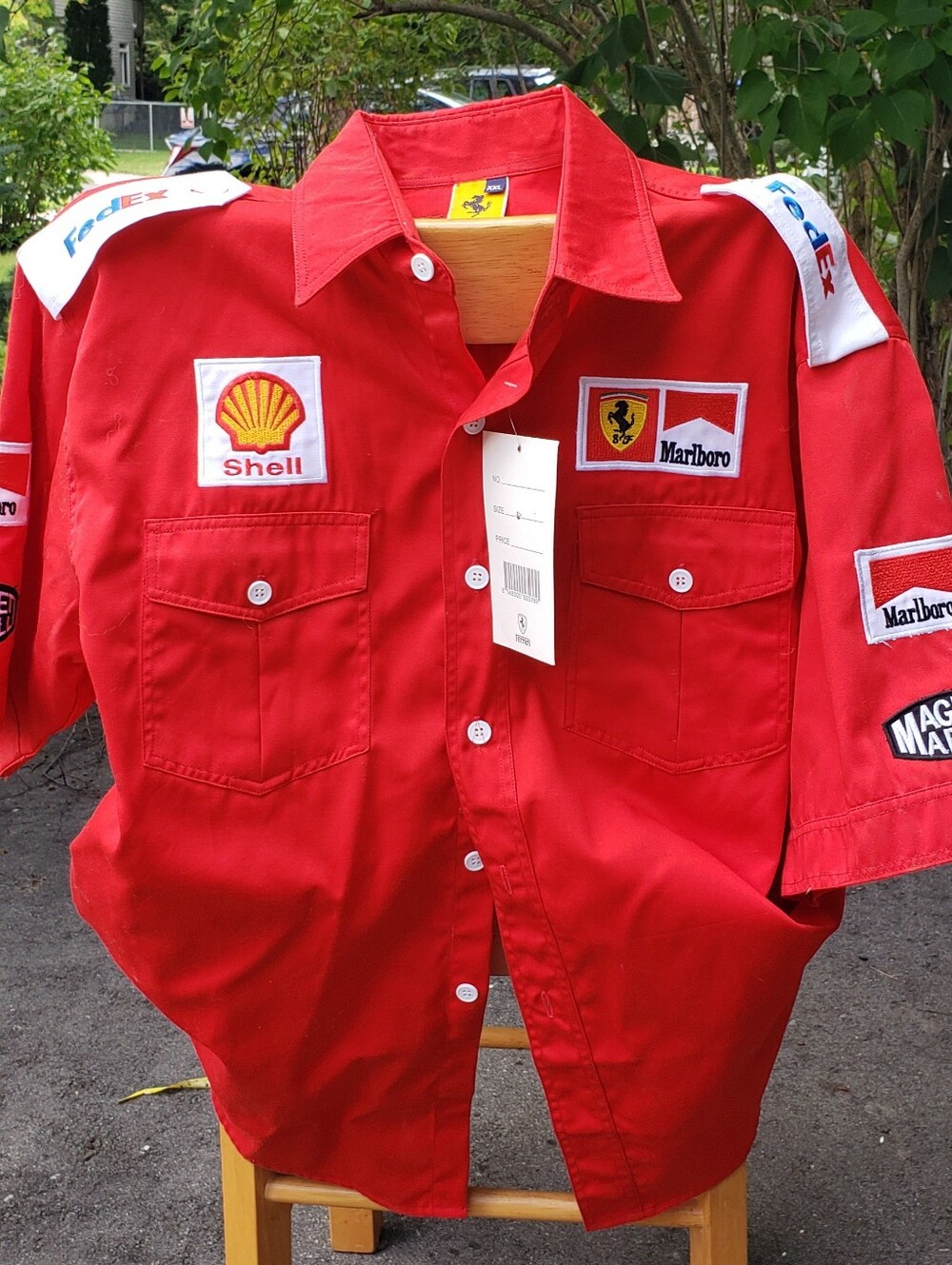 Vintage Ferrari Michael Schumacher Marlborough/ Shell Pit Crew Shirt